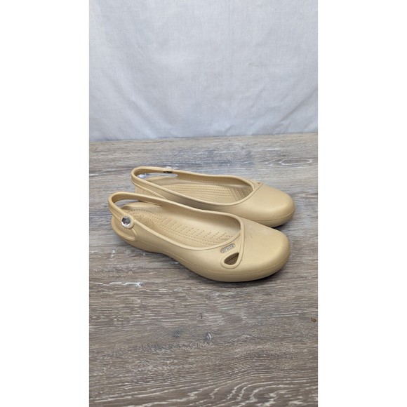 Crocs Size 9 Women's Olivia Slingback Cutout Embellished Casual Flats - Picture 2 of 6